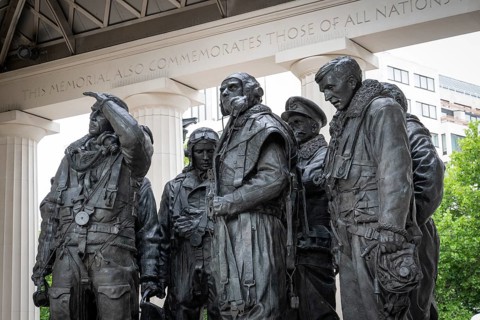 Royal Air Force Bomber Command Memorial designed by Liam O'Connor and Philip Jackson, Green Park,