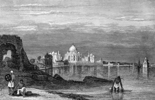 Taj Mahal or Taj Mahal mausoleum, city of Agra on the Yamuna River, state of Uttar Pradesh, India,