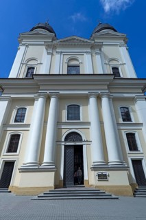 Main façade of the Lviv Transfiguration Church, Lviv, Ukraine
