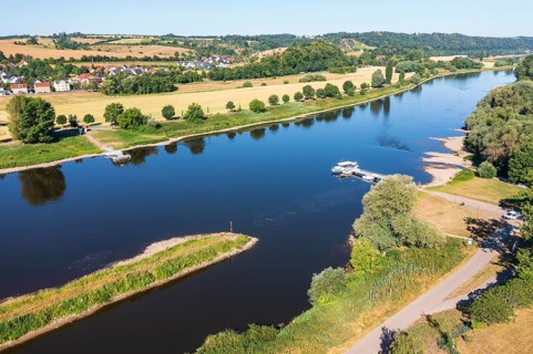 Elbe ferry between Gauernitz and Coswig, Saxony, Germany
