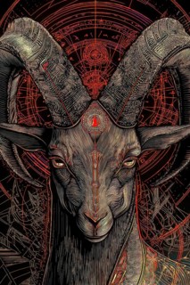 Modern representation of tarot card The Devil symbolizing addiction, obsession, cheating, abuse,