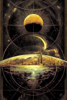 Modern representation of tarot card The World symbolizing completion, fulfilment, achievement,