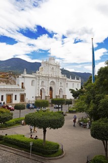 Cathedral of Antigua Guatemala at Plaza Central, Catedral de San José, Old Town, Antigua,
