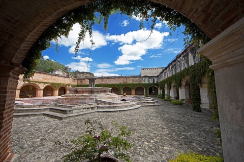 Cloister and Colonial Fountain of Los Pescados in the Mercedarian Monastery, Iglesia y Convento de