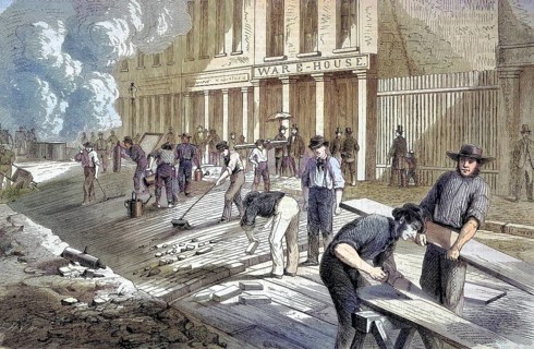 Wood Paving of the Street of St. Louis, America/Wood Paving of the Street of St. Louis, America,