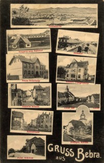 Historical postcard around 1910, Bebra, Regierungsbezirk Kassel, Hesse, Germany, digital