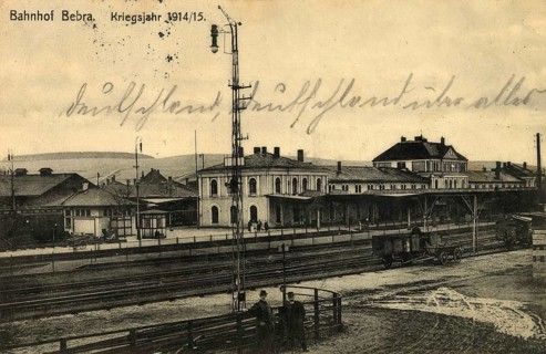 Historical postcard around 1914, war year, Bebra, Regierungsbezirk Kassel, Hesse, Germany, digital
