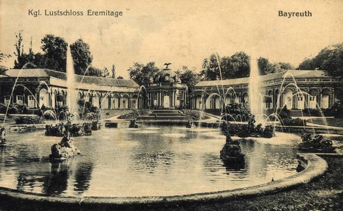 Historical postcard around 1900, Bayreuth, Hermitage and Pleasure Palace, Upper Franconia, Bavaria,