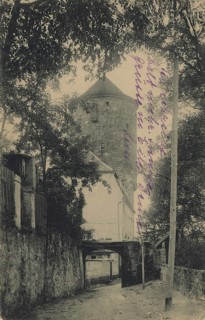 Historical postcard around 1900, Bautzen, Nicolai Tower, Saxony, Germany, digital reproduction of a