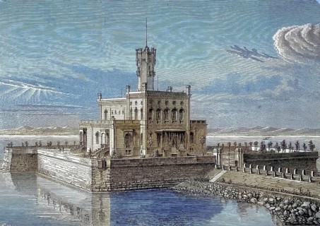 The new Palais Montfort on Lake Constance, Germany, near Langenargen/the new Palais Montfort at the