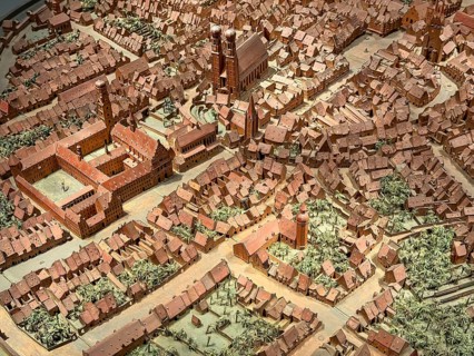 Wooden model of the city of Munich from 1570 on a scale of 1:616, Jakob Sandtner, Bavarian National