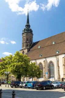 Fleischmarkt mit Dom St. Petri, Bautzen, Saxony, Germany