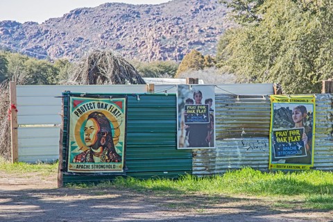 Superior, Arizona - Members of the San Carlos Apache tribe oppose Resolution Copper's planned