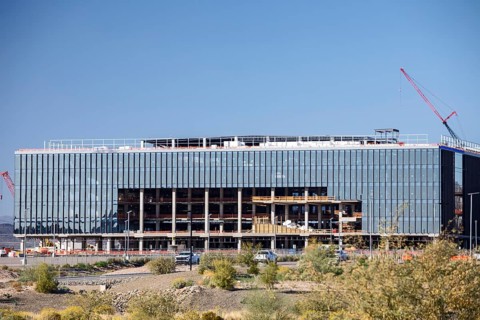 Phoenix, Arizona - Construction of the TSMC Arizona semiconductor manufacturing complex. The