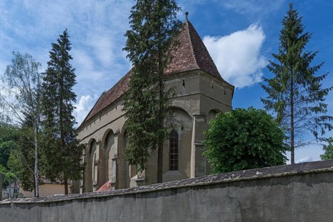 Abandoned 16th century Lutheran fortified church, Tobsdorf, Romanian Dupus, —Transylvania, Romania