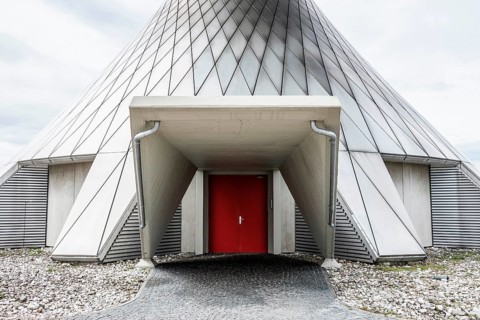 Radarstation, antennas der earth station Raisting, Upper Bavaria, Bavaria, Germany