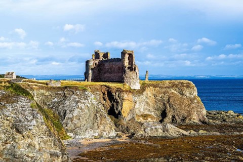 Ruins of Tantallon Castle, North Berwick, East Lothian, Scotland, UK