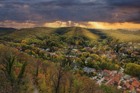 View of Thale from Hexentanzplatz, Saxony-Anhalt, Harz