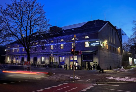 Gasteig HP8, blue hour, cultural center, concert hall, blue hour, Munich-Sendling, Upper Bavaria,