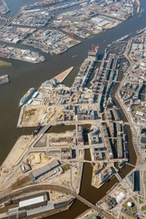 Hafencity, Speicherstadt, city center, architecture, Stättebau, historical 2010, aerial view,