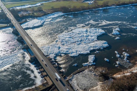 Geesthacht, Elbe bridge with dam, Elbe bridge, dam, barrage, water regulation, weir, Elbe, federal