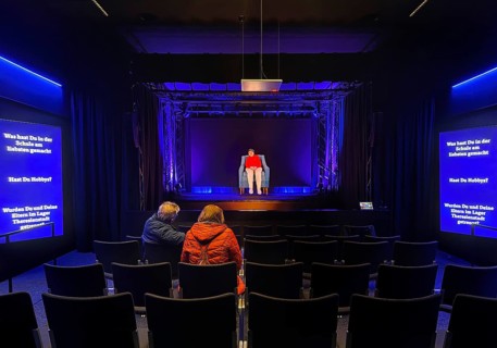 Hologram Theater Holo-Voices, communication with the eyewitness hologram by Inge Auerbacher,