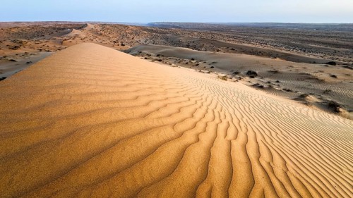 Sand dunes in the Wahiba Sands desert, Oman
