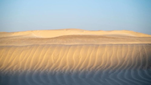White sand dunes in the Khaluf Desert, Oman