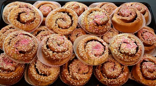 Cinnamon buns. In Sweden and Finland, the cinnamon bun has its own theme day on October 4th