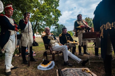 Slavkov u Brna, Czech Republic, Moravia. Historic re enactement of the Battle of Austerlitz