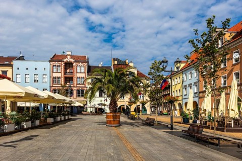 Rynek, historic market square, 14th century, Gliwice, Poland