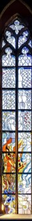 Art Nouveau window by Stanislaw Wyspiansk, Franciscan church, 1249, Krakow, Poland