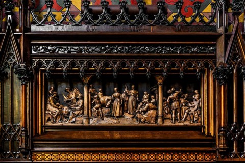 Choir stalls, Franciscan Church, 1249, Krakow, Poland