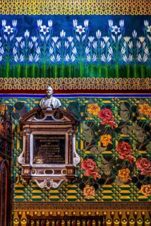 Polychrome detail by Wyspianski, Art Nouveau frescoes, Franciscan Church, 1249, Krakow, Poland
