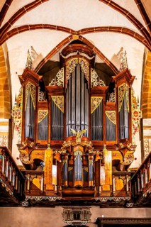 Renaissance organ by Hans Hummel, 1611, St. Andrew's Basilica in Olkusz, 14th century Poland