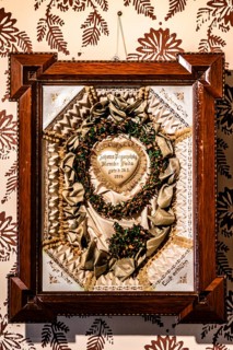 Silver wedding embroidery picture, Silesia, Piast Castle Museum, 16th century, Gliwice, Poland
