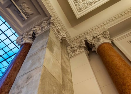 Interior design at the Museum of Communication on Leipziger Straße in Berlin Mitte, Classicism,