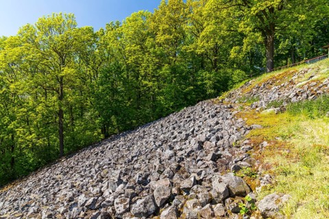Steinernes Meer natural monument, Großer Berg in Großhennersdorf, Herrnhut, Upper Lusatia, Saxony,