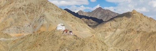 Namgyal Tsemo Gompa monastery on Tsenmo Hill, a viewpoint over Leh, Ladakh, Jammu and Kashmir,