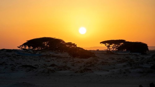 Sunset on the coast near Khahil, Oman