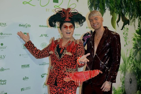 Julian F.M. Stöckel, Marcel Damaschke at the 8th jungle party for the start of the RTL show Ich bin