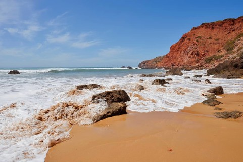 Beach and rocky coast, Carrapateira, Parque Natural do Sudoeste Alentejano e Costa Vicentina,