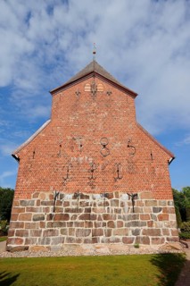 Little church by the sea, Schobüll, Husum, North Frisia, Schleswig-Holstein, Germany