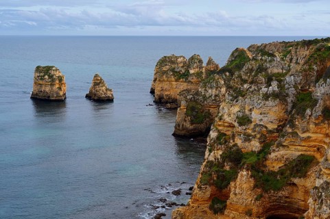 Rocky coast, Ponta da Piedade, Lagos, Algarve, Portugal