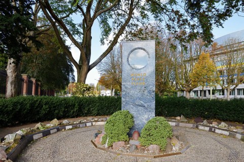 World Peace Flame at Peace Palace, The Hague, South Holland, Netherlands