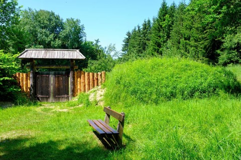 Archäologischer Rundweg Bedaium, Truchtlaching, Chiemgau, Upper Bavaria, Bavaria, Germany