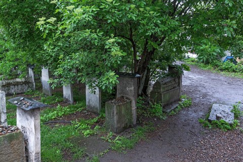 Remuh Synagogue Cemetery in Kazimierz Jewish District, Krakow, Poland
