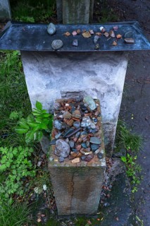Tombstone at the Jewish cemetery of the Remuh Synagogue, Kazimierz Jewish District, Krakow, Poland