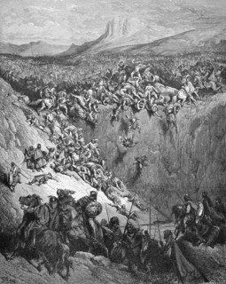 Samson or Samson beats the Philistines at Lehi, with the cheeks of a donkey he kills a thousand