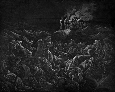 Gideon's victory over the Midianites, all blissed the ram horns, throw apart the pitchers and hold